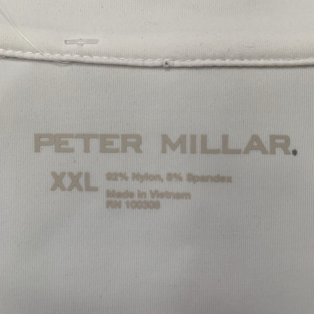 NEW Peter Millar  Crown Sport‎ Perth Performance White 2XL 1/4 Zip Mock Collar - Picture 5 of 9